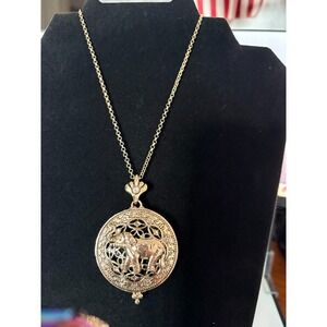 Elephant Theme Locket Necklace - New